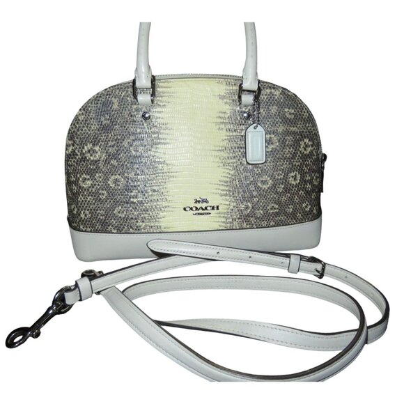 Coach Lizard Embossed Leather Mini Sierra Crossbody Dome Satchel - Picture 1 of 14